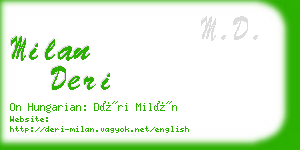 milan deri business card